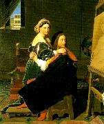 Jean Auguste Dominique Ingres raphael and the fornarina oil painting artist